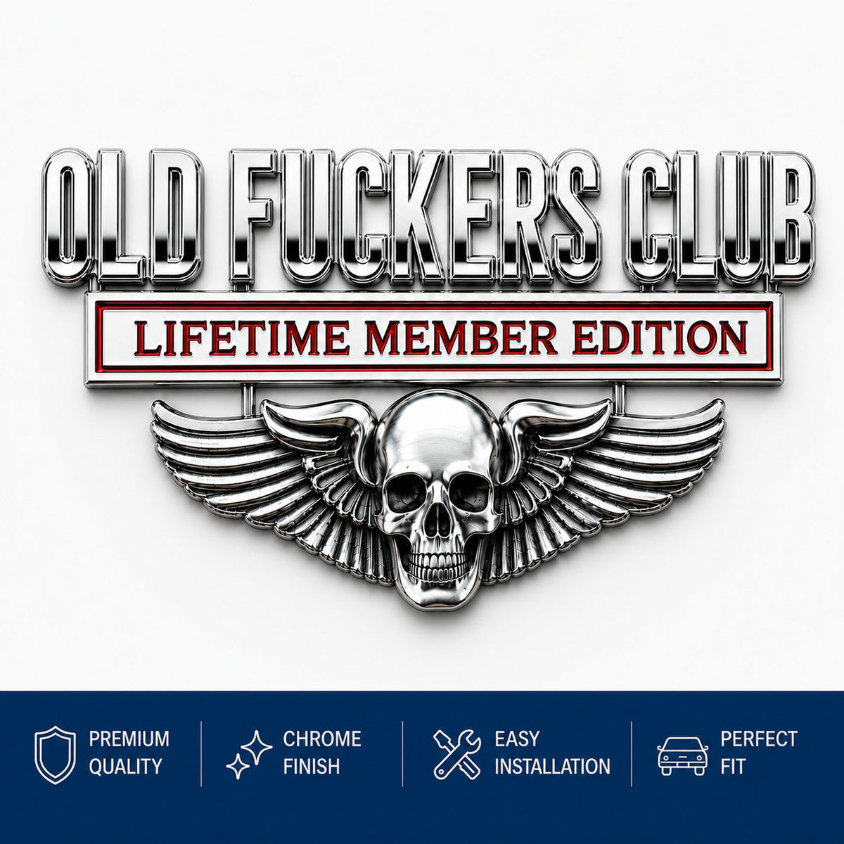 OLD F*CKERS CLUB Metal Car Emblem