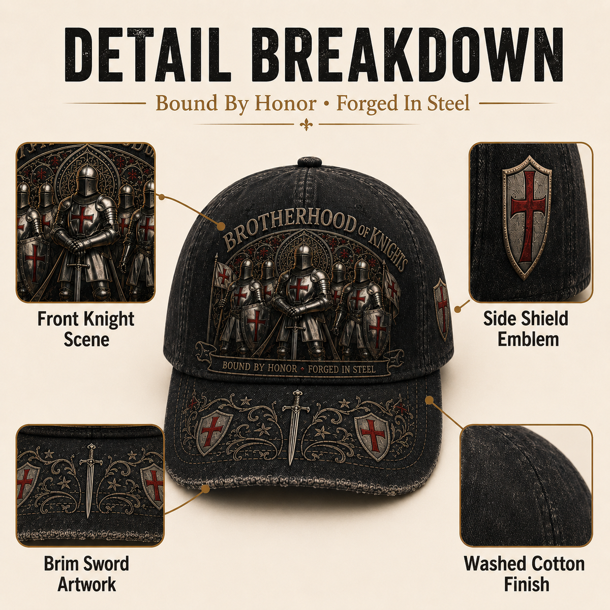 Brotherhood Of Knights Honor Cap