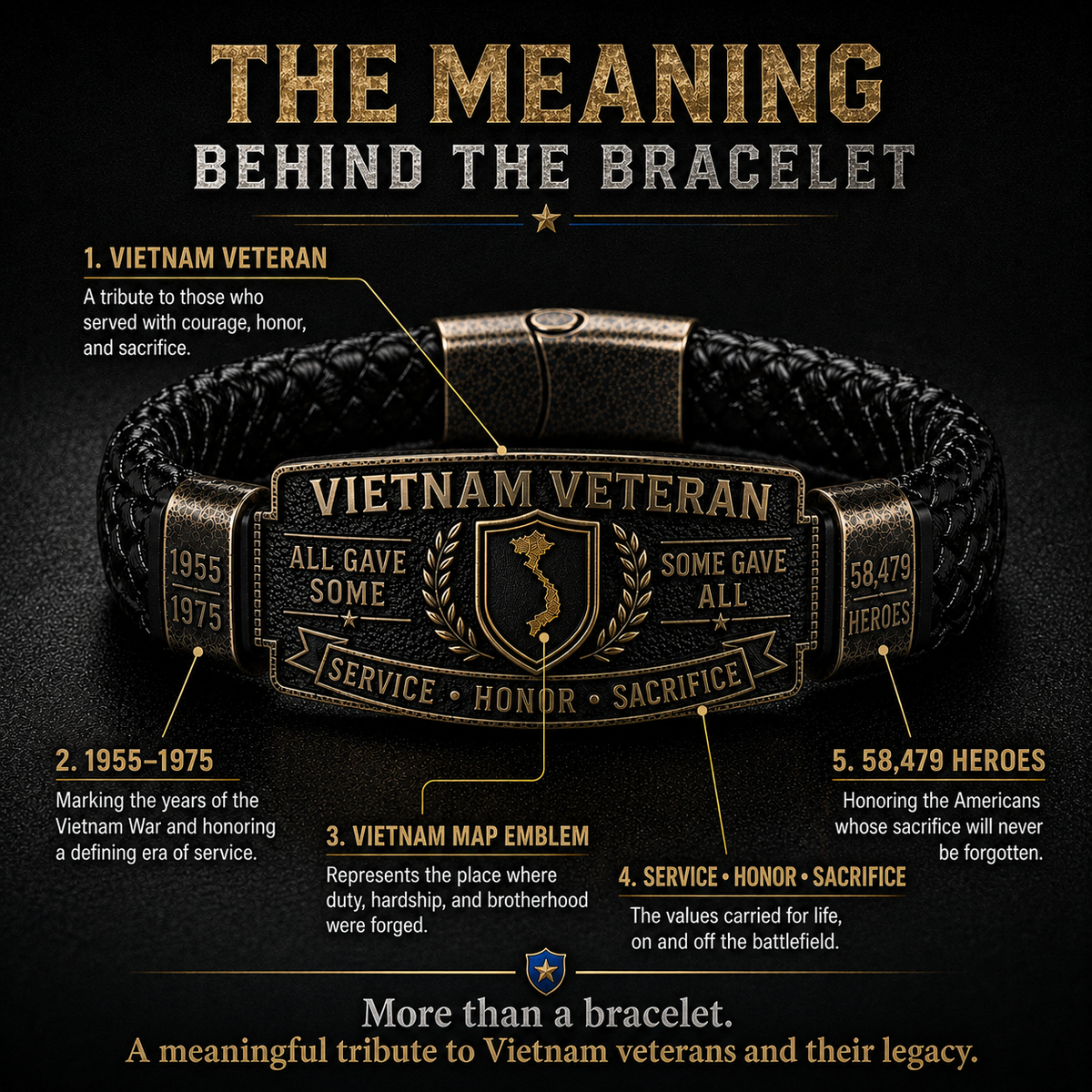Vietnam Veteran Honor Bracelet
