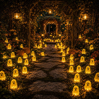 Glow-in-the-Dark Mini Ghosts – 8-Colour Halloween Mix