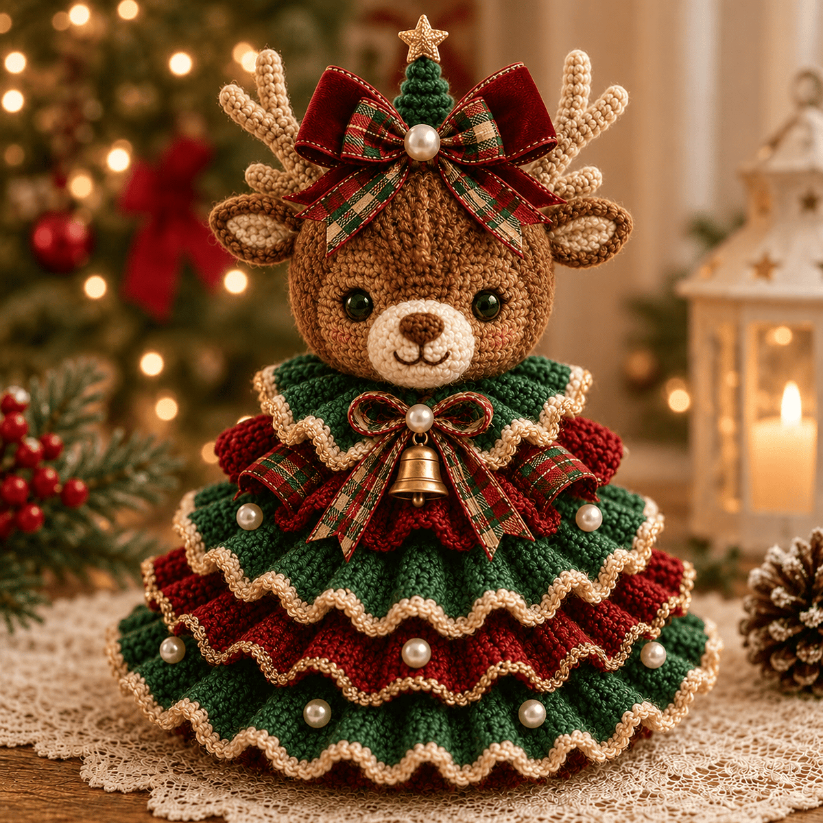 Crochet Animal Christmas Tree DIY Kit