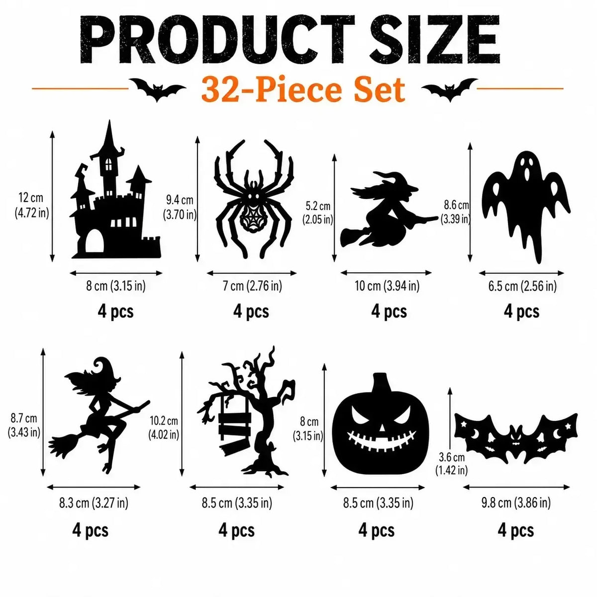 Halloween LED Silhouette Wall Light Stickers